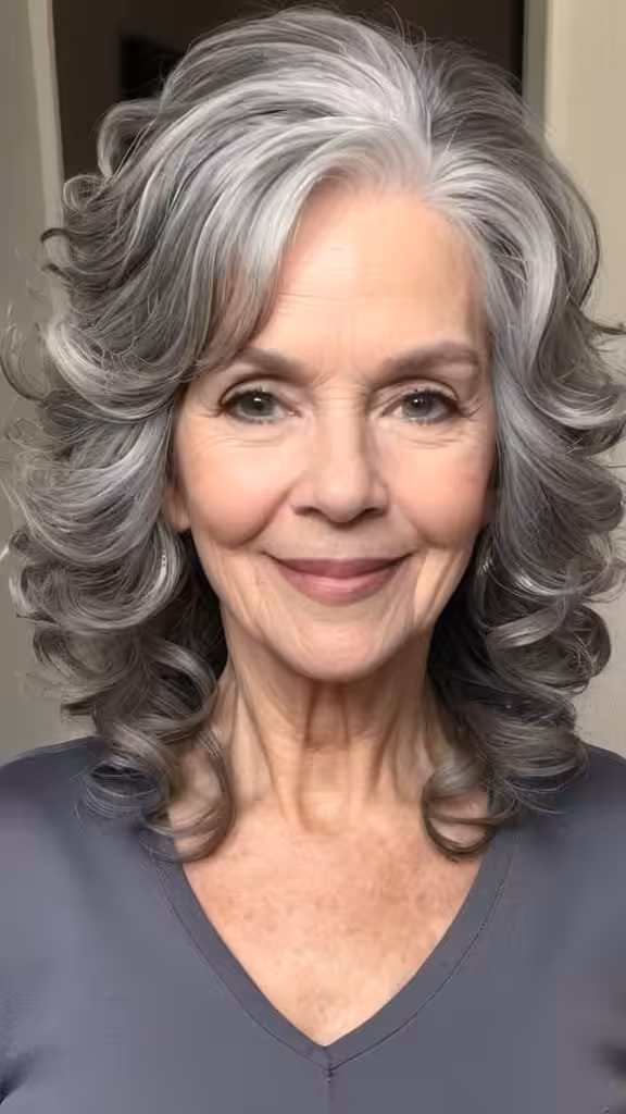 Long Gray Curls