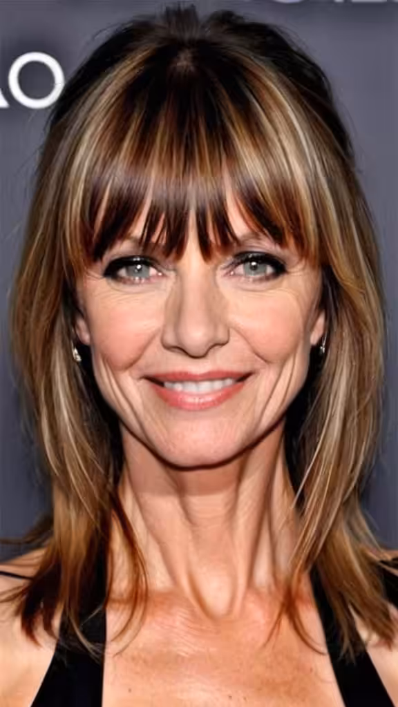 Long Layers with Bangs