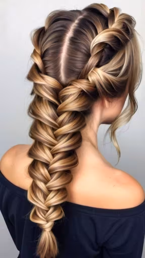 Loose French Fishtail Braid