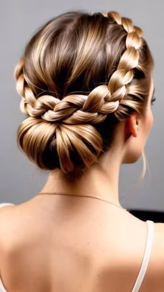 Loose Rope Braided Low Bun Hairstyle