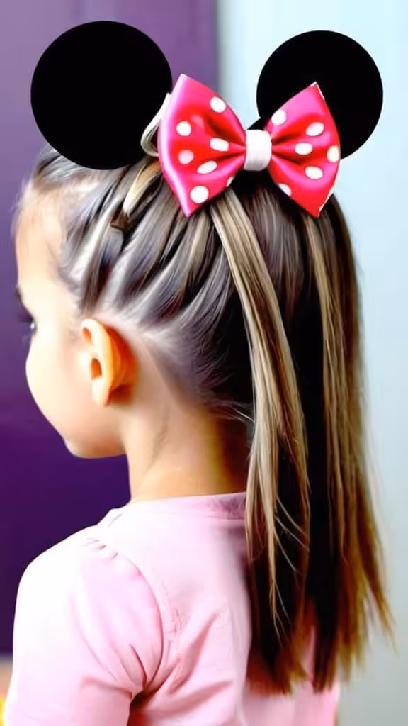 Mini Mouse Bow Hairstyles Diwali Hairstyles for kids