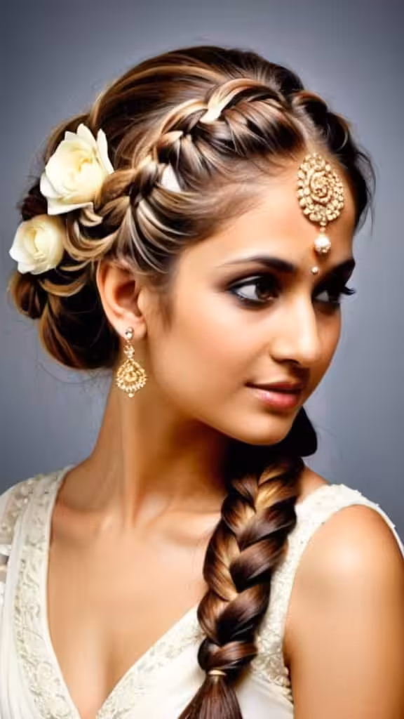 Partly-braided Hairdo