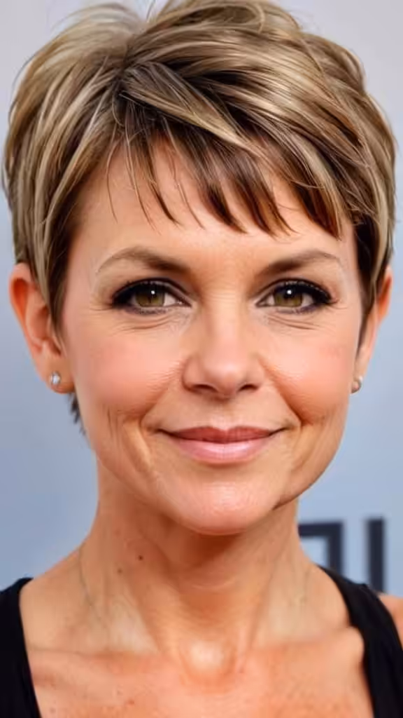 Pixie With Pushed Back Bangs