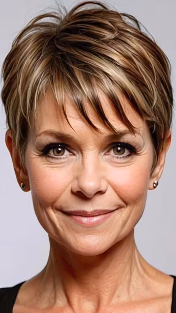 Pixie with Deep Bangs