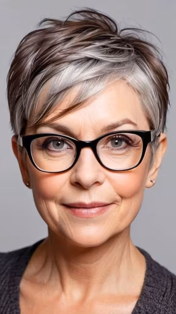 Pixie with a Deep Side Part