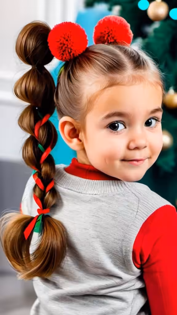 Pom-Pom Pigtails