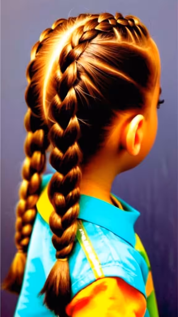 Pony Hop Braid Hairstyles Diwali Hairstyles for kids