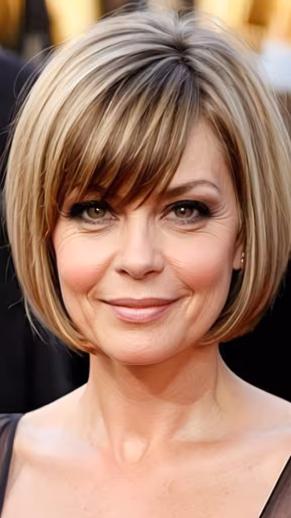 Round Bob with Long Bangs