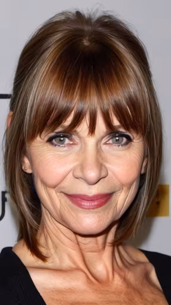 Rounded Bangs with Flipped Ends