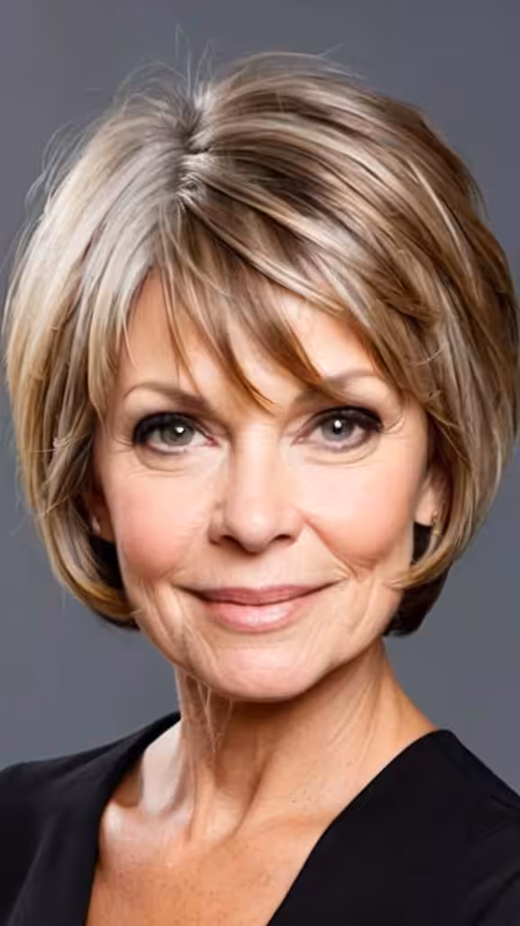 Rounded Bob with Loose Waves
