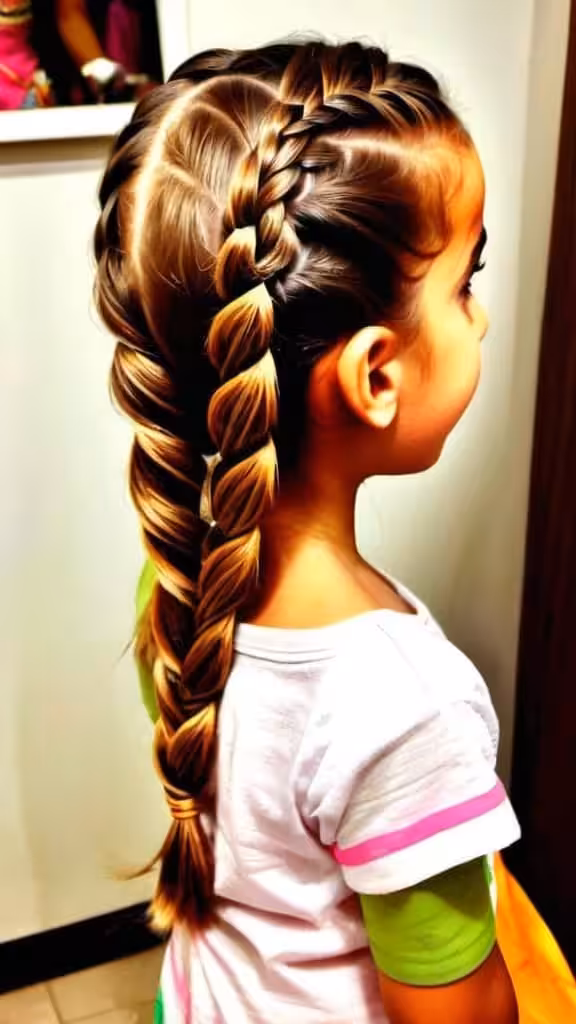 Side Braid Hairstyles Diwali Hairstyles for kids