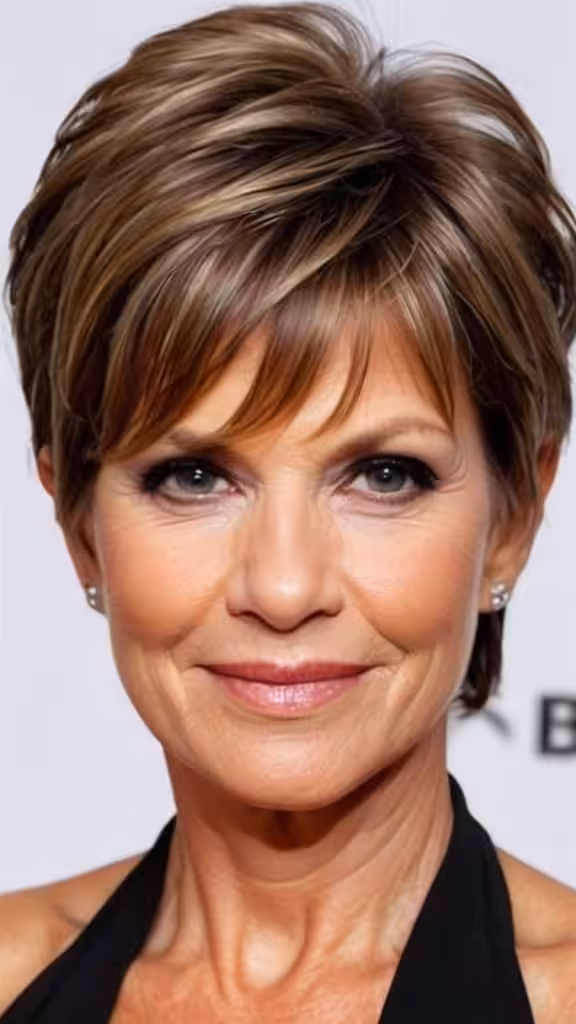 Side-Swept Banged Layered Wedge