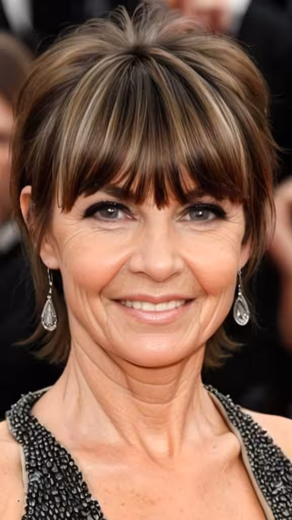 Textured Wedge With Bangs