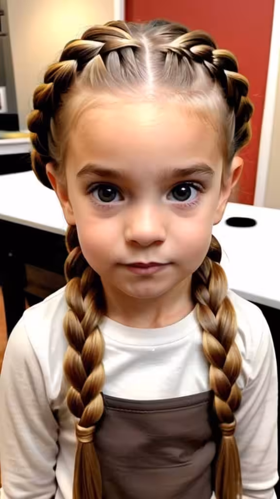 Two Braids Around the Head