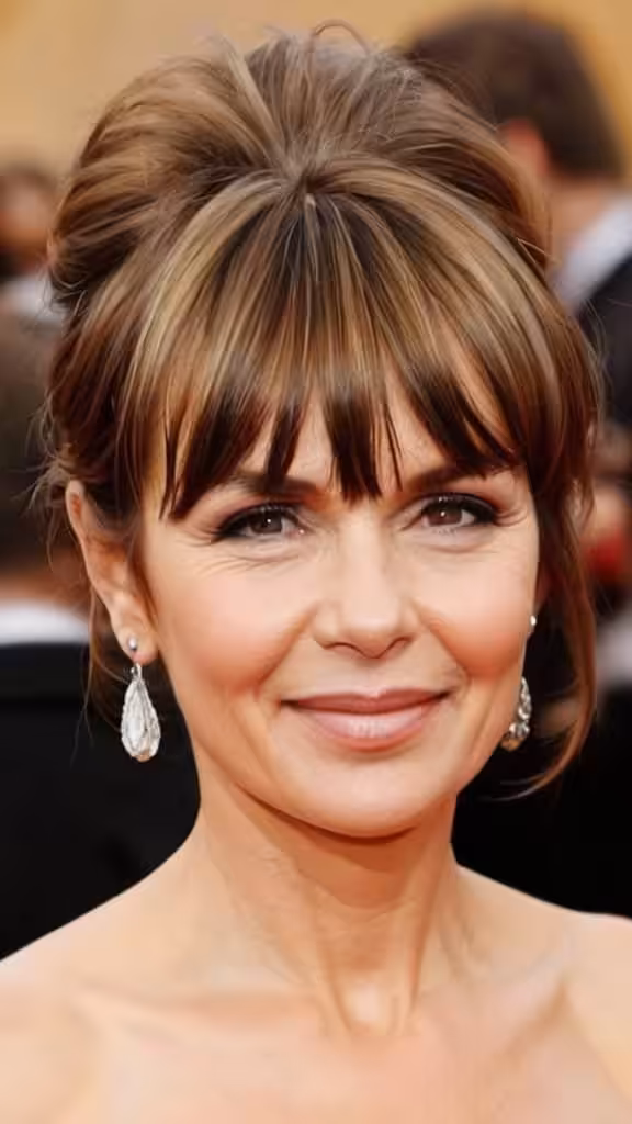 Updo with Bangs