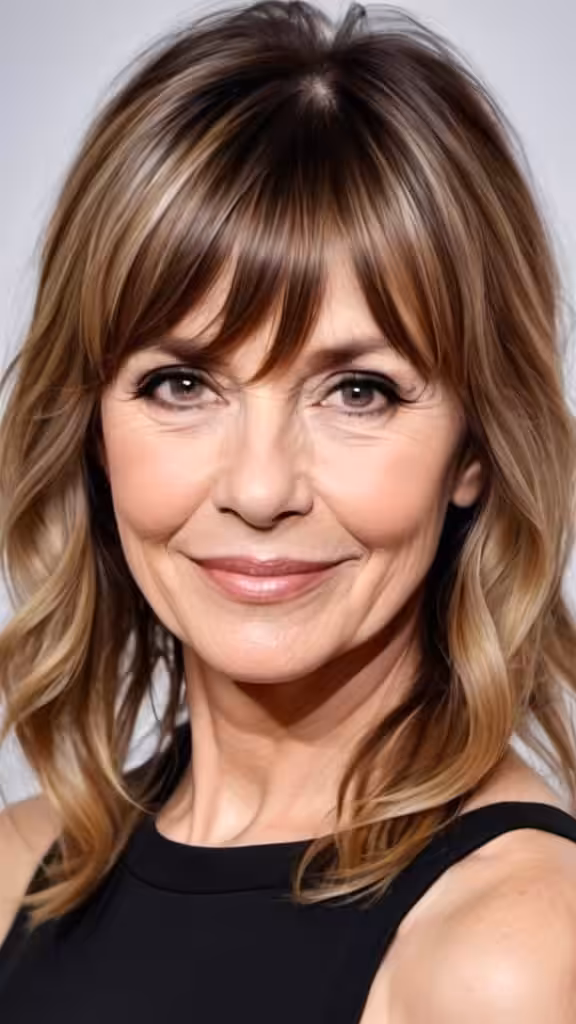 Waves With Side Swept Bangs