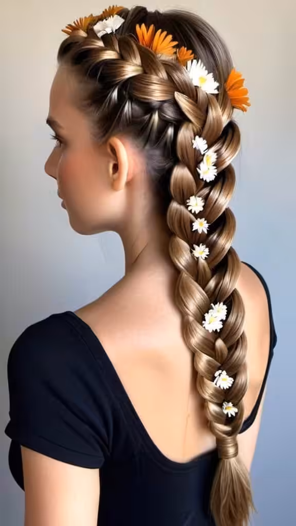 Wildflower-Embellished Braid