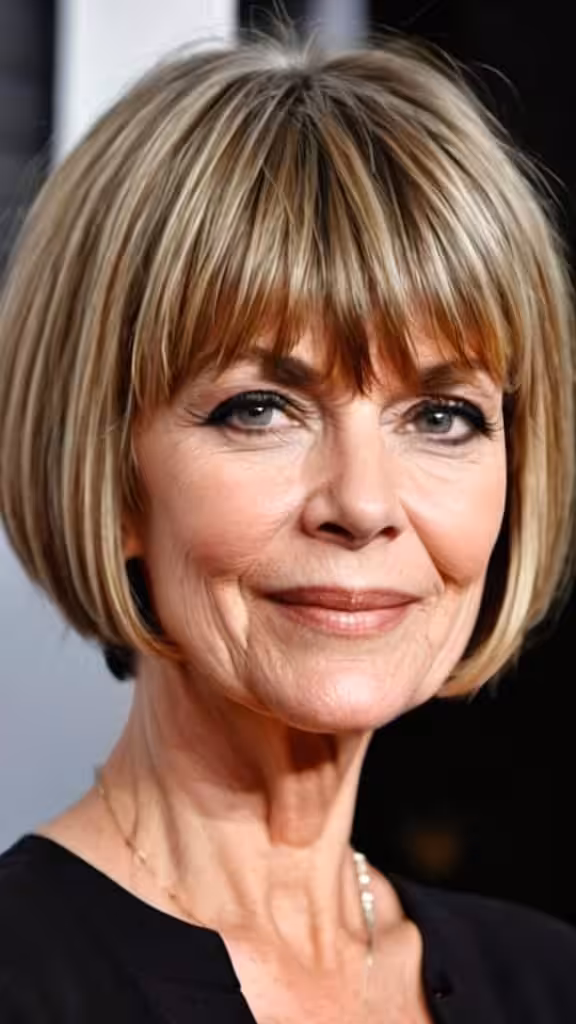 Blunt Cut with Bangs
