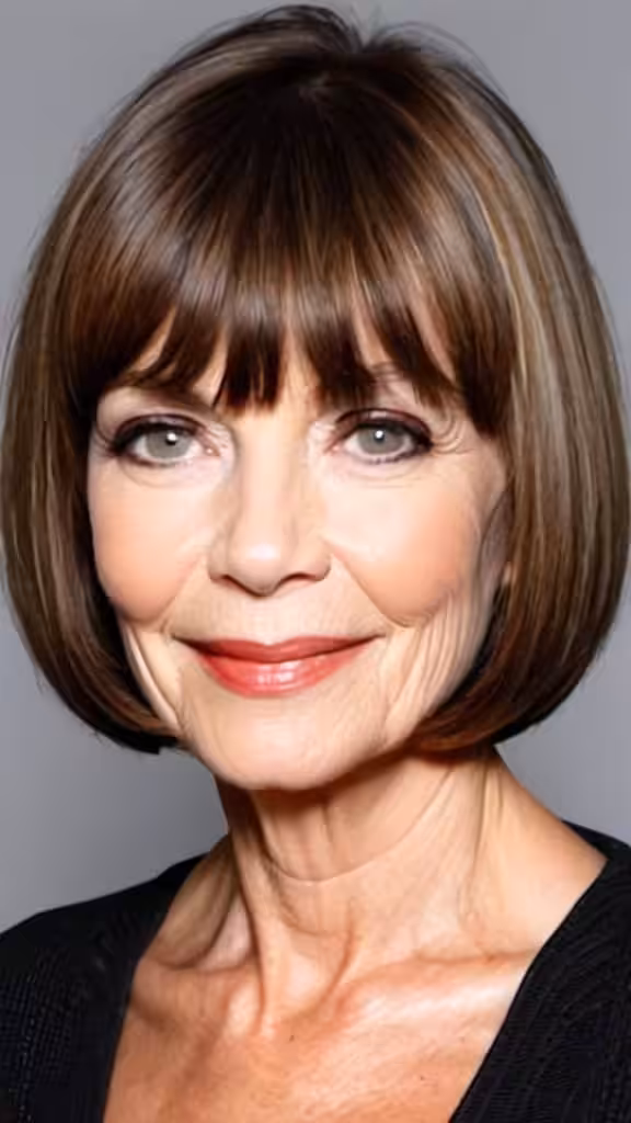 Chin-Length Bob with Bangs