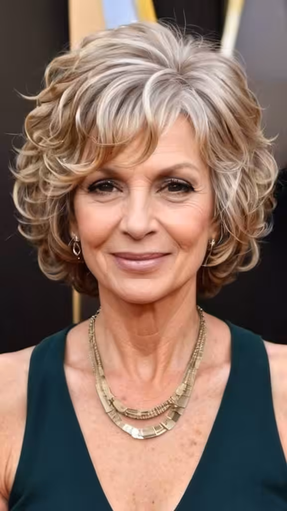 Curly Layered Bob