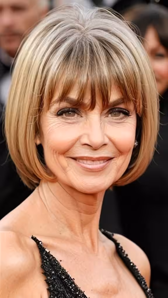 Layered Bob with Bangs