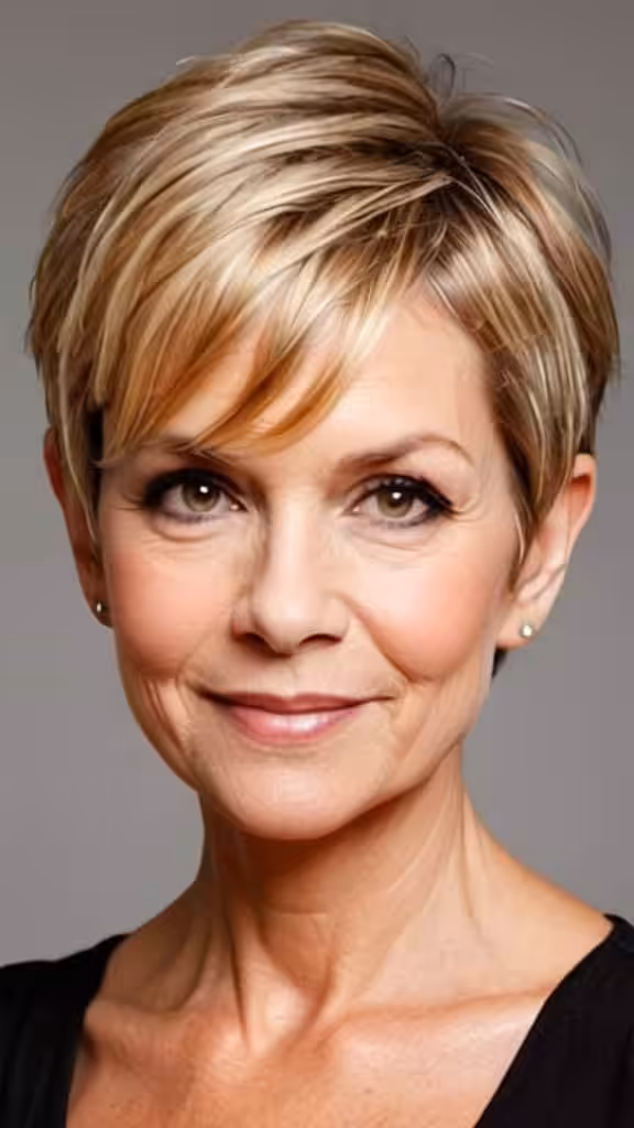 Pixie with Side Swept Bangs