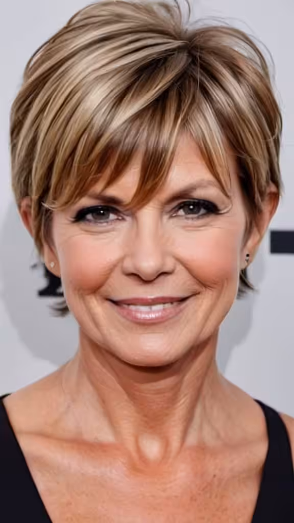 Scissor-cut with Side Swept Bangs