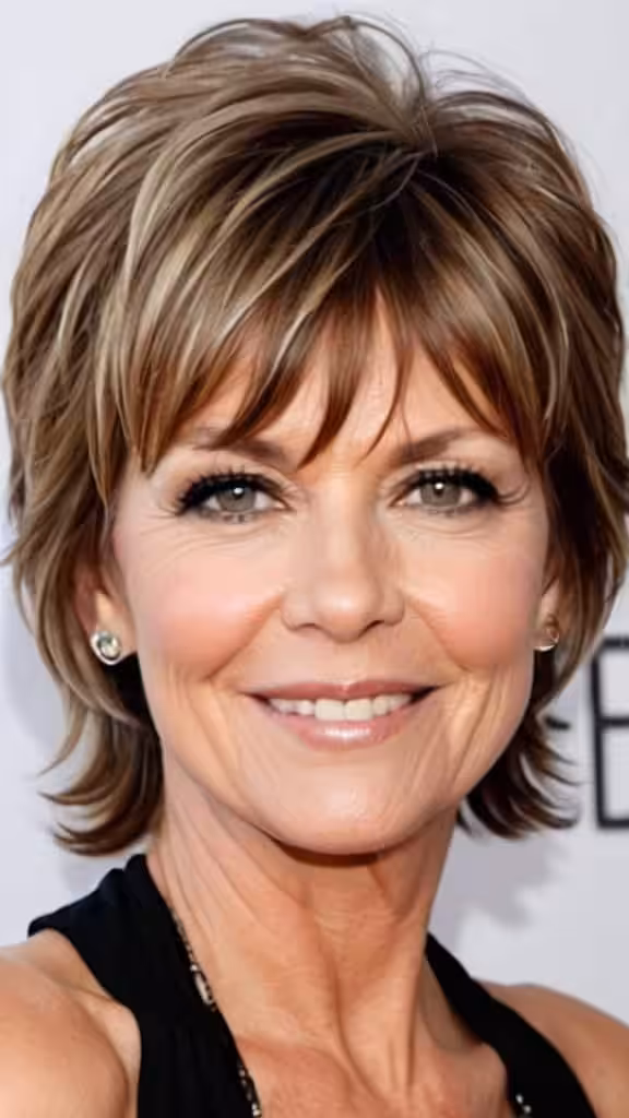 Shag with Side Swept Bangs