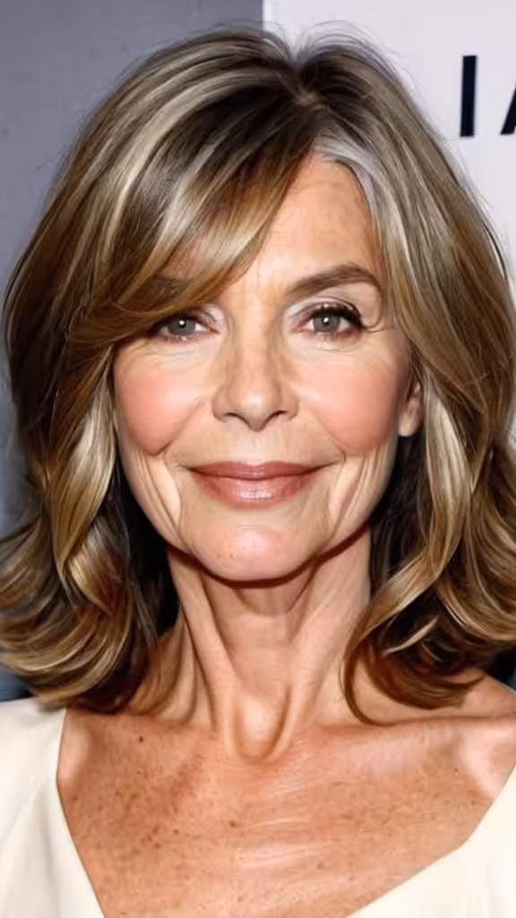 Wavy Shoulder-Length Hairstyle