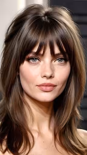 Long Layers and Bardot Bangs