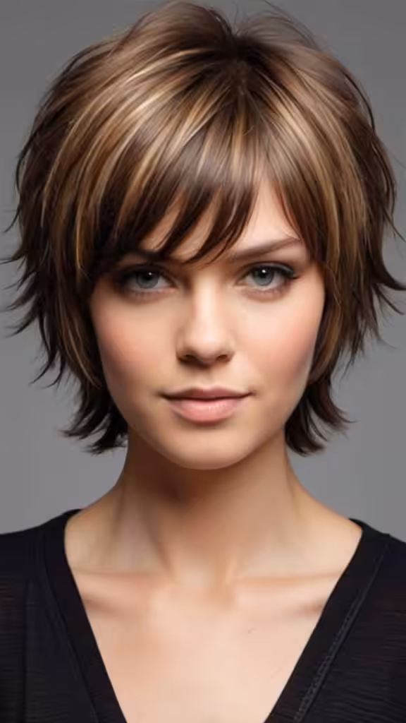 Angled Shaggy Hairstyle