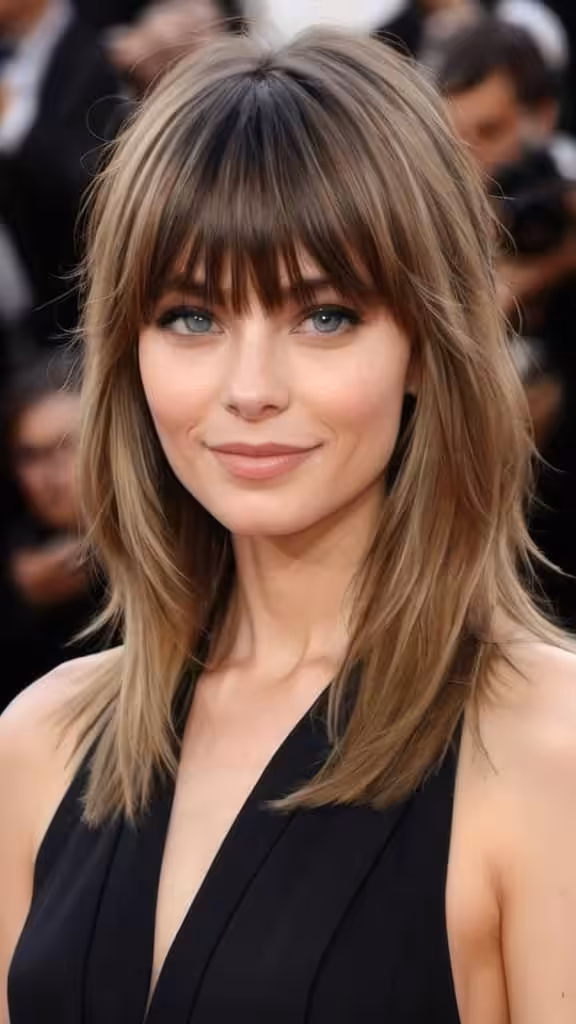 Bangs and Layers Long Layered Haircuts