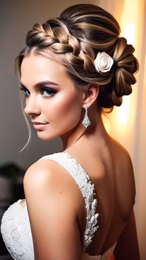 Beautiful Updo With A Braid