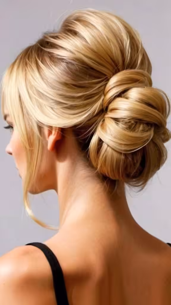 Blonde Loose Low Bun