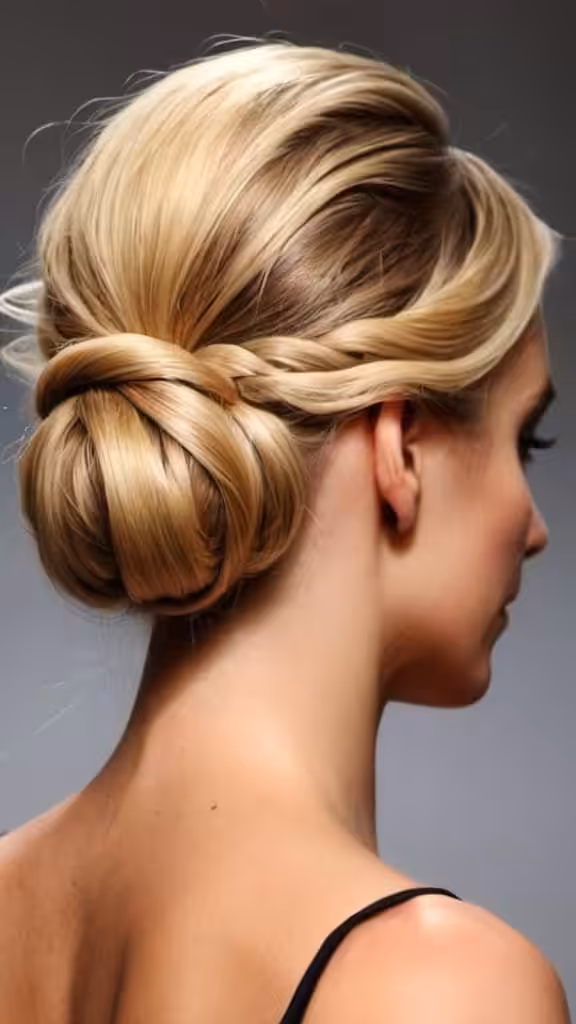 Blonde Twisted Chignon