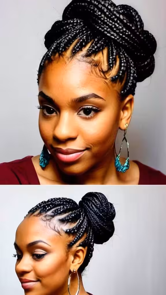 Box Braid Bun