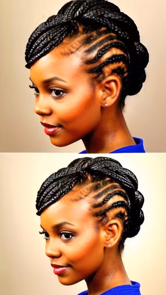 Braided Natural Updo