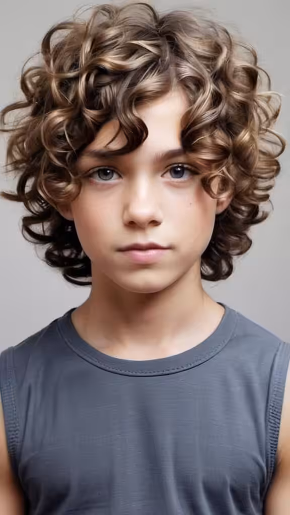 Curly Mop With Fade