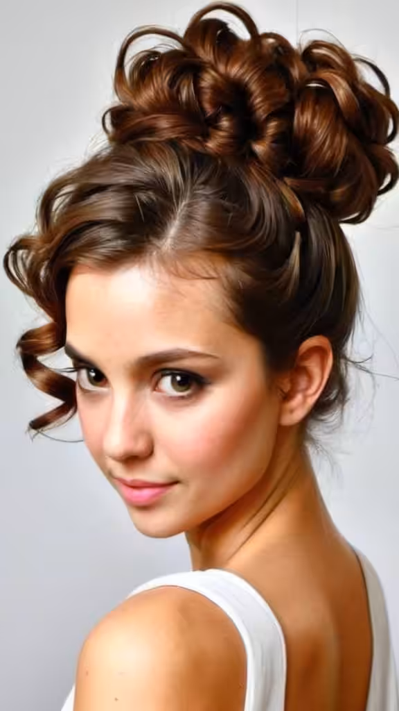 Curly Side Bun