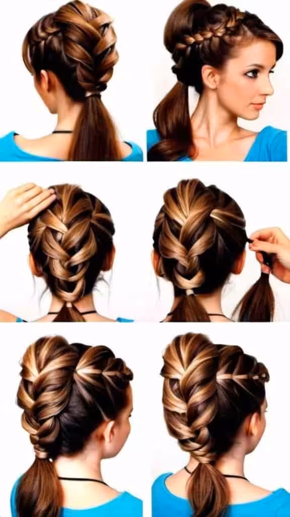 Cute Braided Side Pony