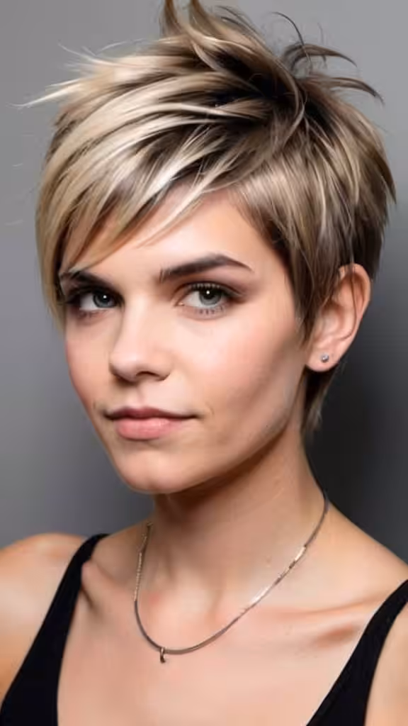 Edgy Pixie Mullet with Layers