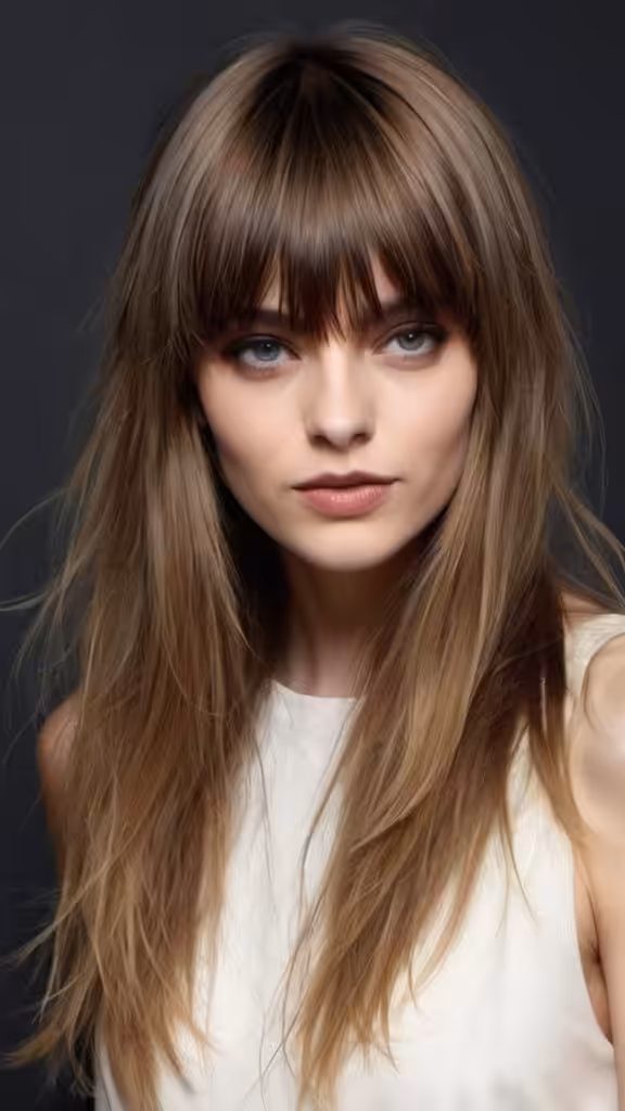 Extra Long Layered Bangs