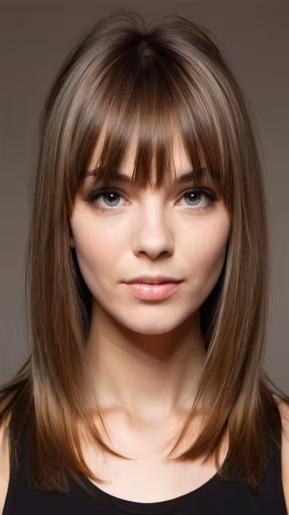 Face-Framing Layers with Wispy Bangs