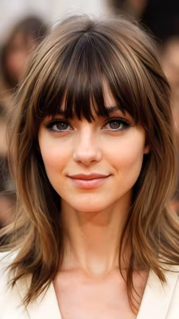 Grownup Layers With Thick Bangs