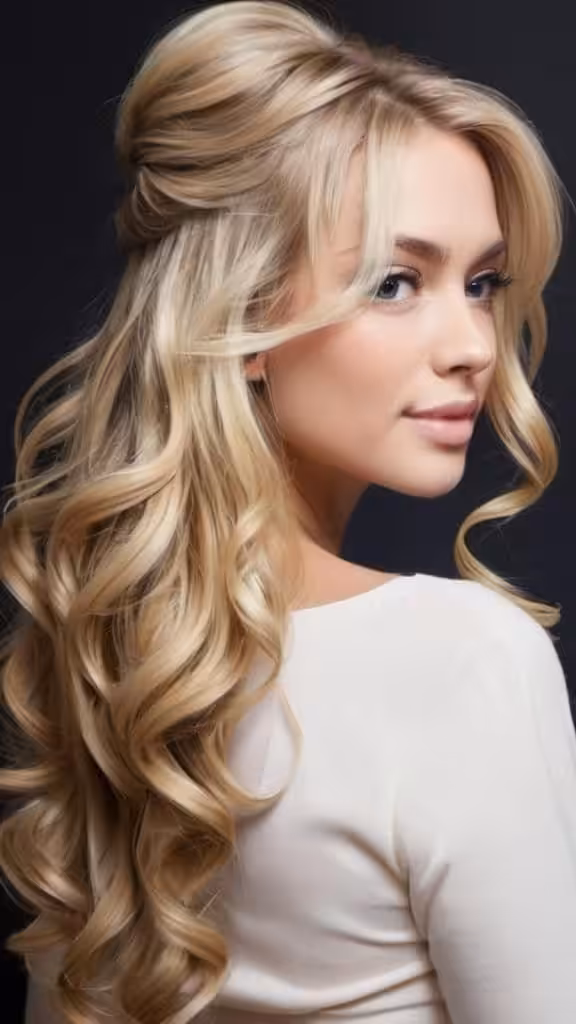 Half Up Half Down With Loose Curls