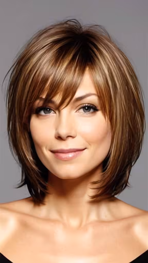 Layered Flicked-out Bob