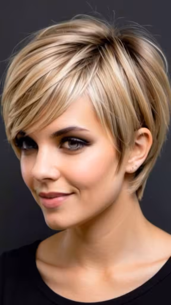 Layered Pixie Bob Cut