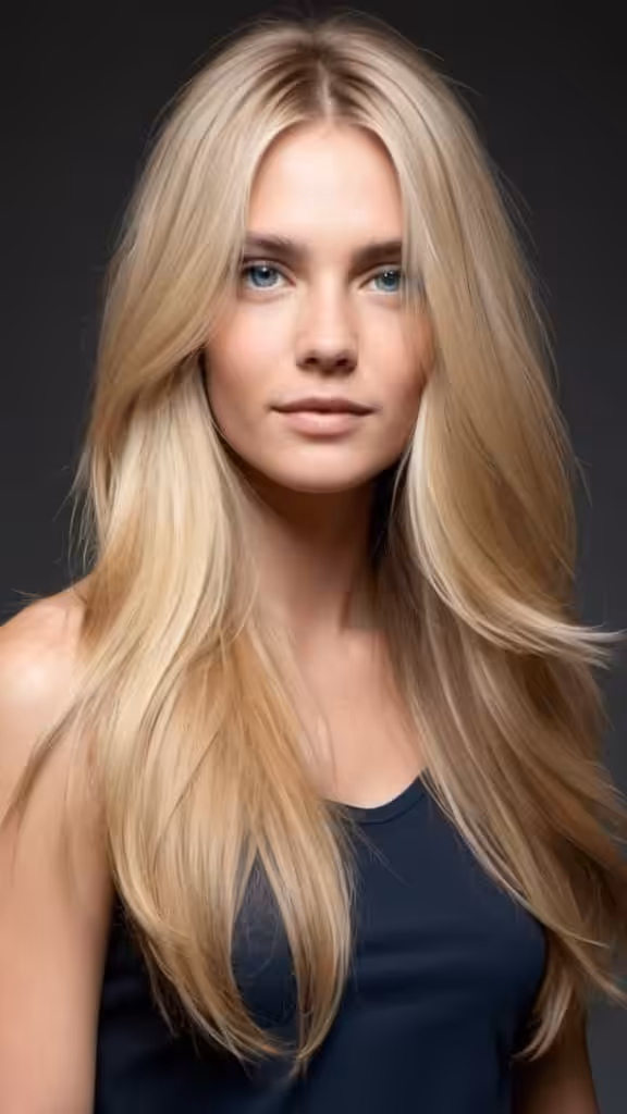 Long Blonde Hair With Face-Framing Layers