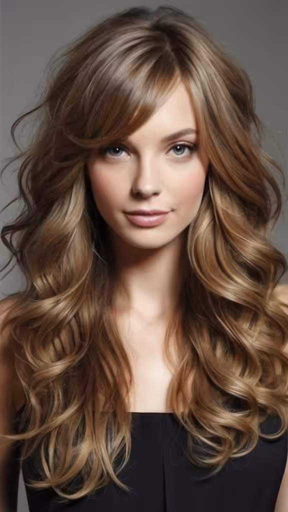 Long Curls with Layers Long Layered Haircuts