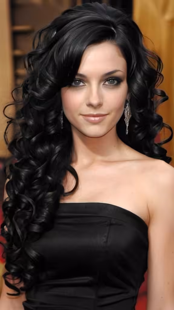 Long and Curly Black Tresses